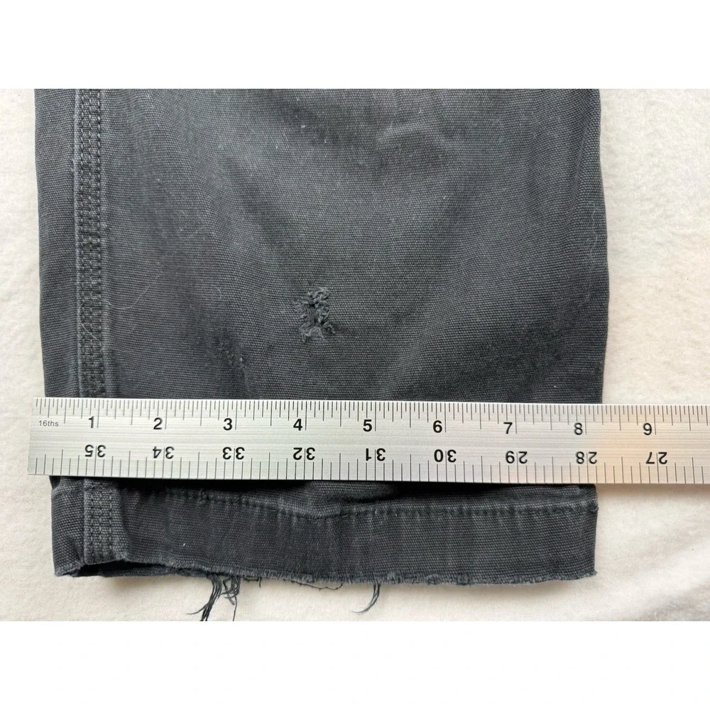 Carhartt Carpenter Rugged Flex Work Pants Black Destroyed Size 32x32 BN2281-M